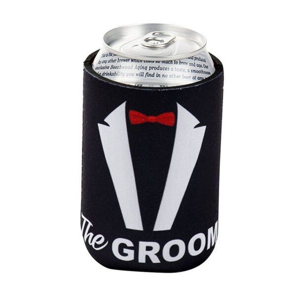 12-Pack Bachelor Party Can Cooler Sleeves, 12 oz Insulated Beer Koozies Neoprene Holder for Groomsman Party Favors
