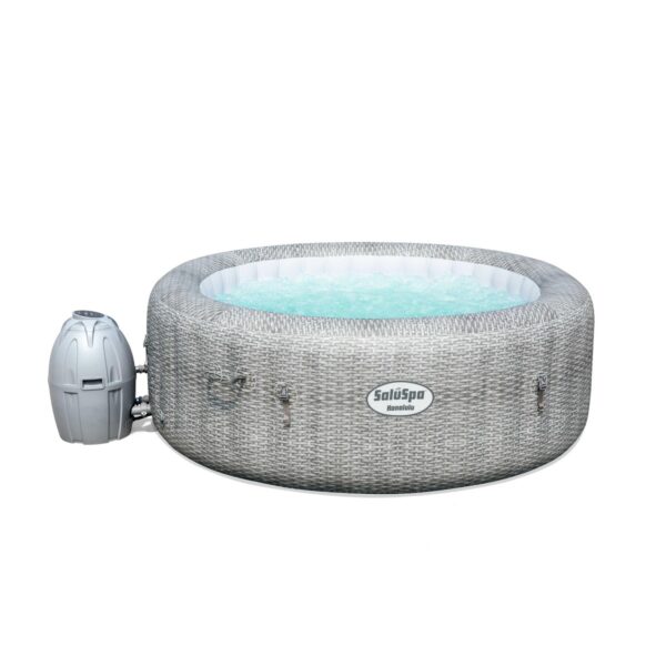 Bestway 54295 SaluSpa AirJet 6 Person Honolulu Inflatable Outdoor Portable Hot Tub Spa with Cover, Pump, and Built In Filtration System