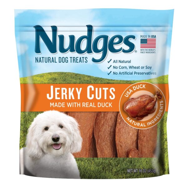 Nudges Duck Jerky Cuts Natural Dog Treats - 16oz
