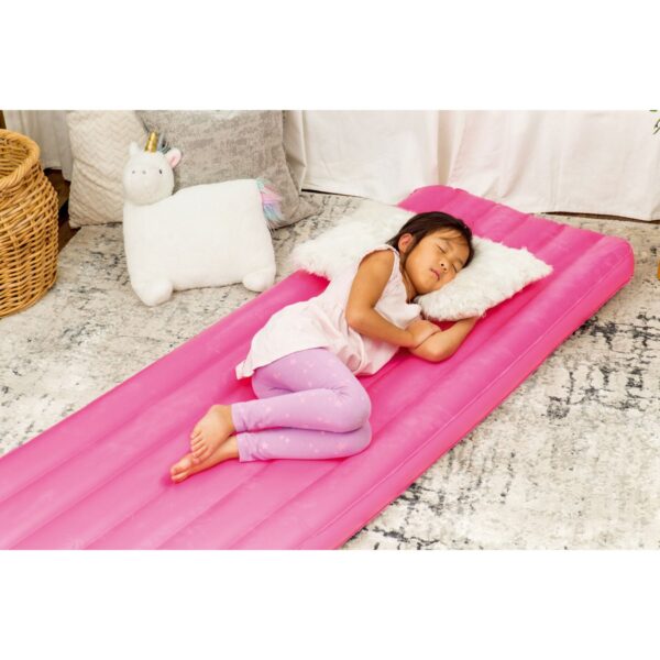Living iQ Inflatable Jr Twin Portable Small Travel Size Kids Toddler Sleeping Air Bed Mattress, LOL Surprise Totally Rad