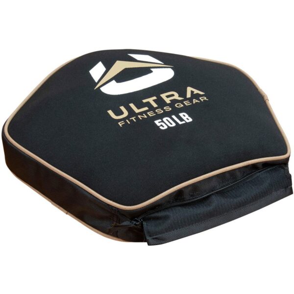 Ultra Fitness Gear Home Gym Full Body Fitness Workout Unfilled Neoprene Pancake Sandbag Weight Disc, 50 Pounds