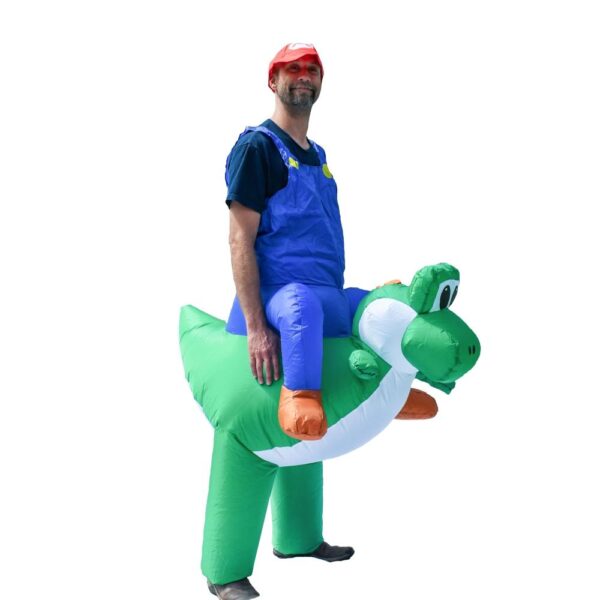 ALEKO 1- Size Fits All Unisex Mario Riding Yoshi Adult Halloween Costume