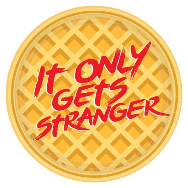 Amscan Stranger Things 7 in. Yellow Halloween Round Paper Plates (5-Pack)