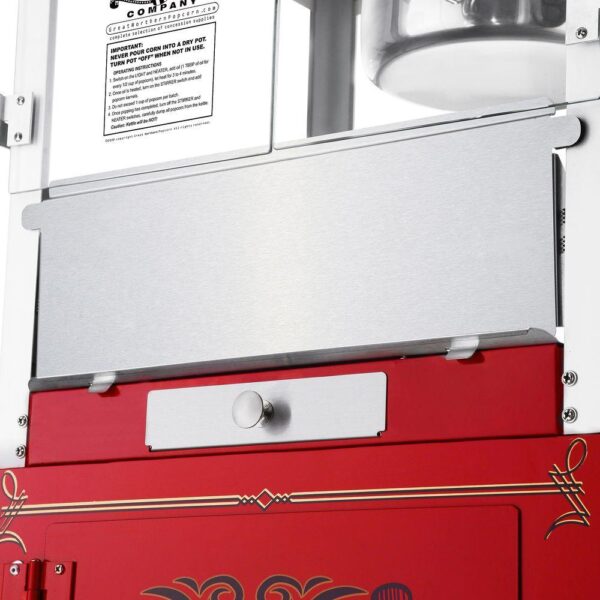 Great Northern Pasadena 8 oz. Antique Red Popcorn Machine with Cart