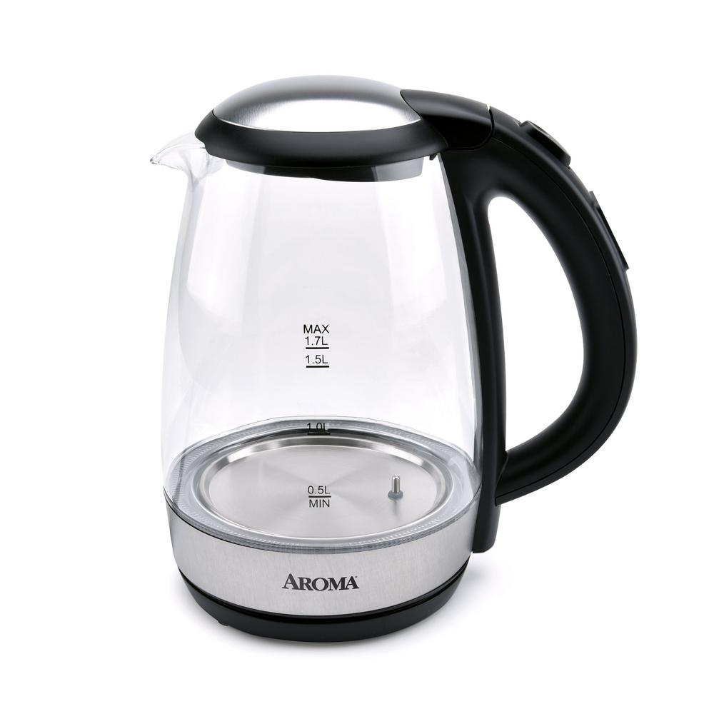 Aroma 1.7L Electric Kettle - Stainless Steel 