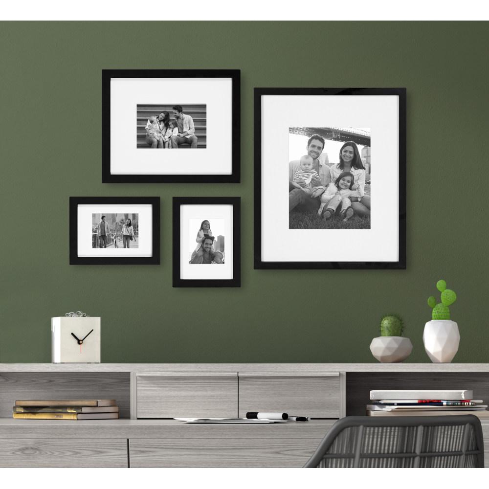 DesignOvation Gallery Wood Wall Picture Frame Walnut Brown (Set of