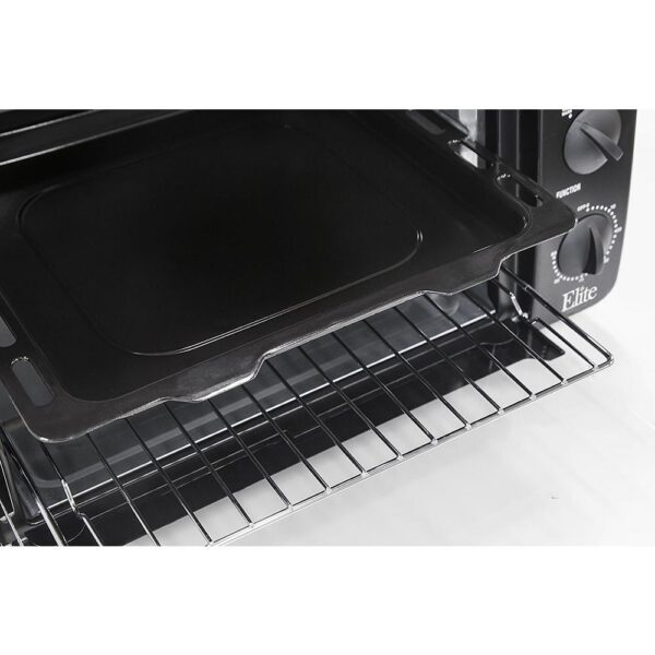 Elite Platinum Black Toaster Oven