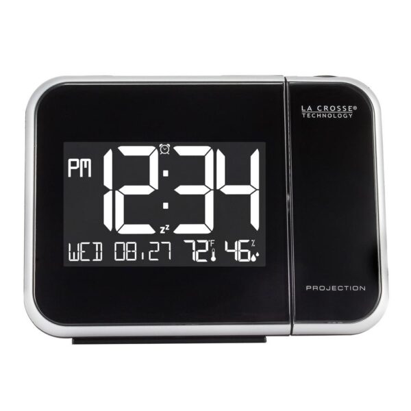 La Crosse Technology 5.95 in. W x 4.50 in. H Projection Alarm Clock with Indoor Temperature