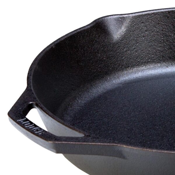 Lodge 12 in. Cast Iron Skillet in Black with Pour Spout