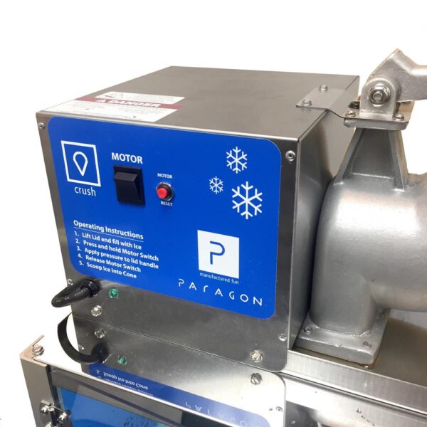Paragon Arctic Blast 8000 oz. Blue Stainless Steel Countertop Snow Cone Machine