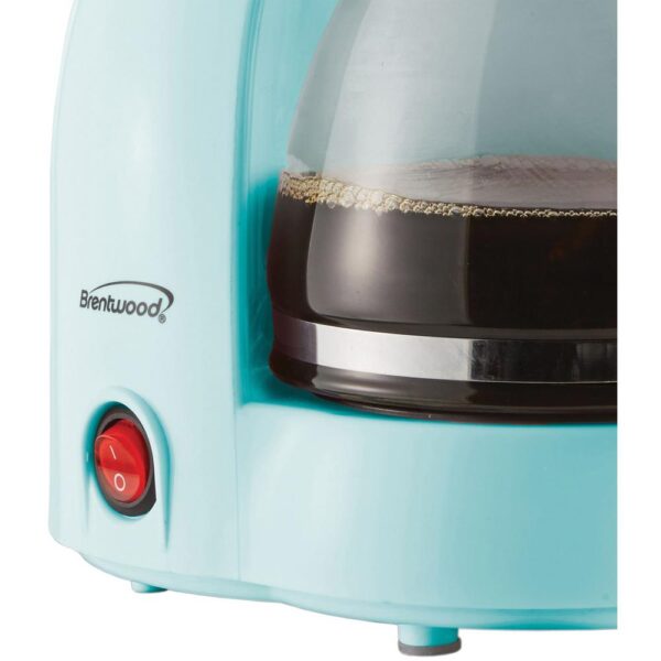 Brentwood 4-Cup Blue Coffee Maker