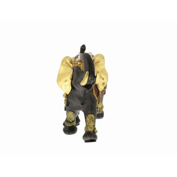 LITTON LANE 9 in. x 10 in. Parade Elephant Decorative Figurine in Colored Polystone