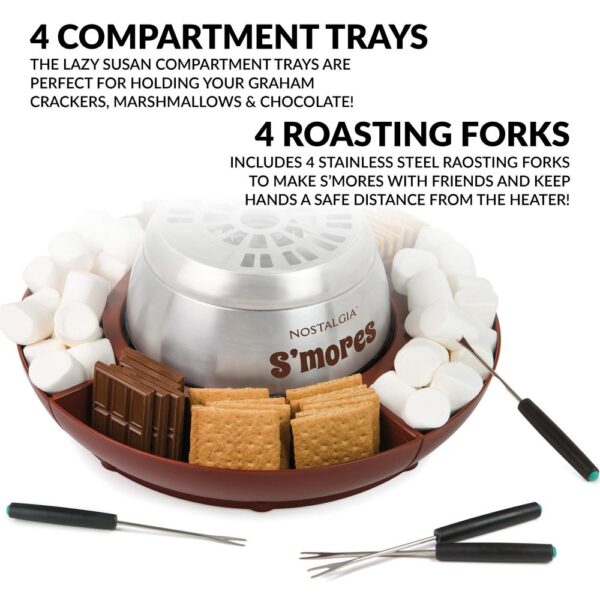 Nostalgia Brown Stainless Steel Electric S'mores Maker
