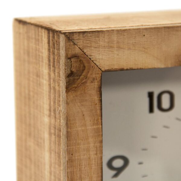 Zentique Wooden Box with Metal Ring Table Clock