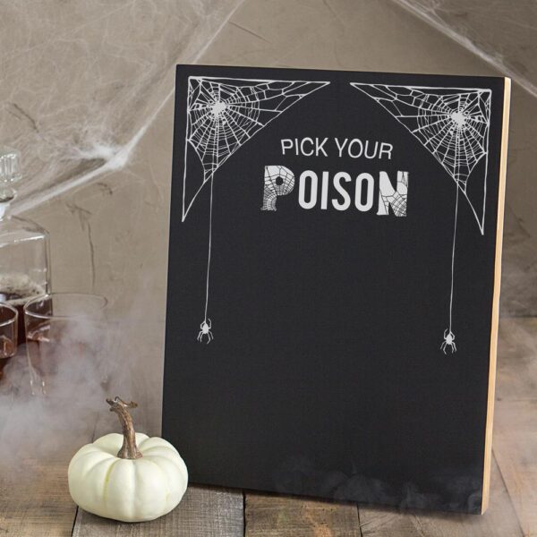 Cathy's Concepts 14 in. x 11 in. Pick Your Poison Printed Chalkboard Wall Art