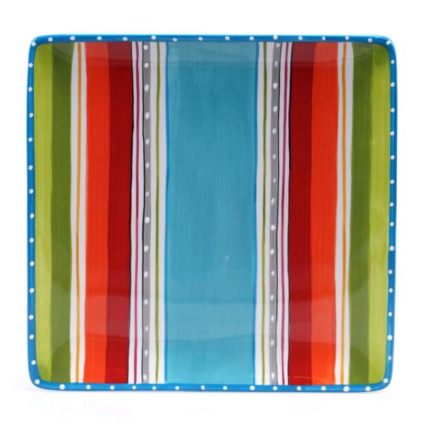 Certified International Mariachi 12.5 in. Square Serving Platter in Multi-Colored