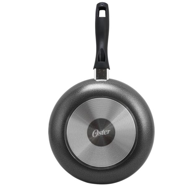Oster Clairborne 9.5 in. Aluminum Nonstick Frying Pan in Charcoal Grey