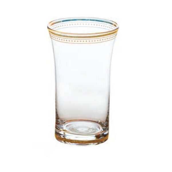 Abigails 11 oz. Clear Tumbler with Gold Trim (Set of 4)