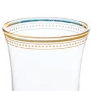 Abigails 11 oz. Clear Tumbler with Gold Trim (Set of 4)