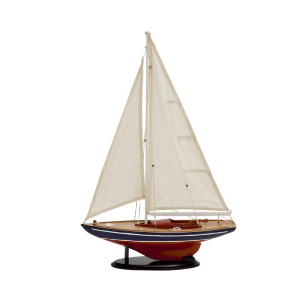 LITTON LANE 17 in. x 26 in. Rustic Wooden Sailing Ship Model