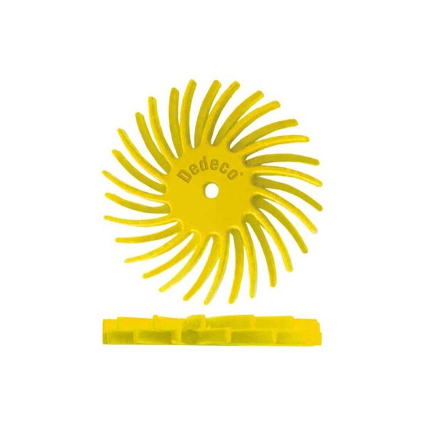 Dedeco Sunburst 7/8 in. Dual Radial Discs - 1/16 in. Coarse 80-Grit Arbor Rotary Cleaning and Polishing Tool (48-Pack)