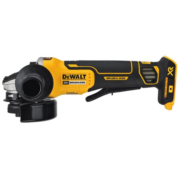 DEWALT 20-Volt MAX XR Cordless Brushless 4-1/2 in. Paddle Switch Small Angle Grinder with (2) 20-Volt 6.0Ah Batteries