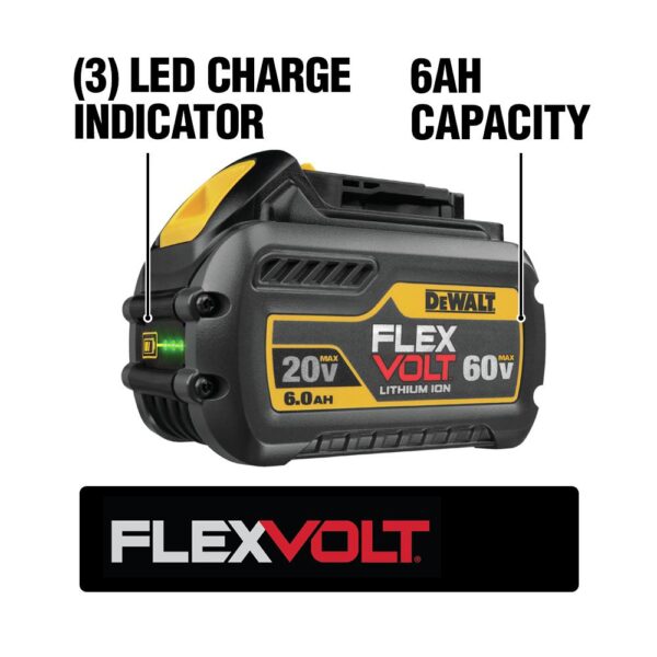 DEWALT FLEXVOLT 60-Volt MAX Cordless Brushless 4-1/2 in. Angle Grinder, (1) FLEXVOLT 9.0Ah & (1) FLEXVOLT 6.0Ah Battery