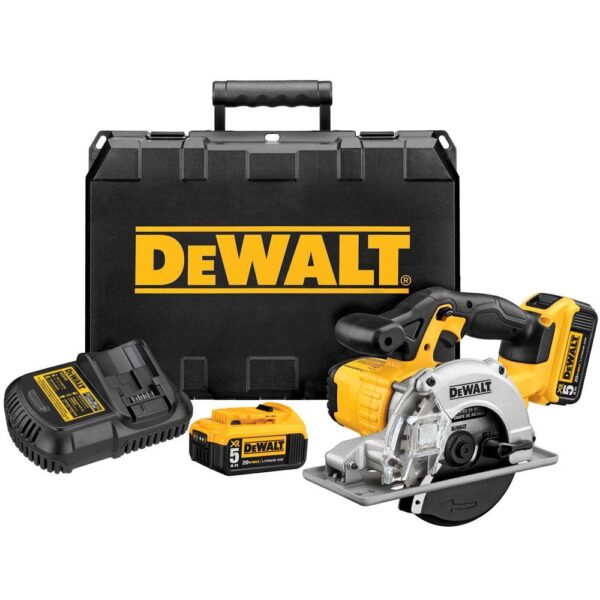 DEWALT 20-Volt MAX Cordless 5-1/2 in. Metal Cutting Circular Saw with (2) 20-Volt Batteries 5.0Ah