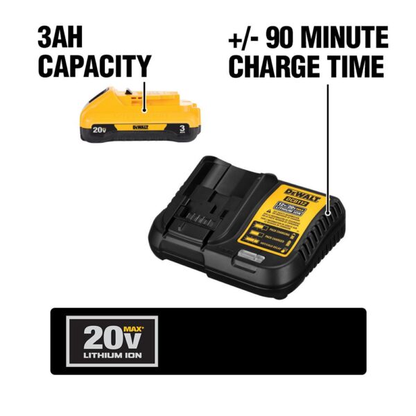 DEWALT 20-Volt MAX Cordless 6-1/2 in. Circular Saw with (1) 20-Volt Battery 3.0Ah & Charger