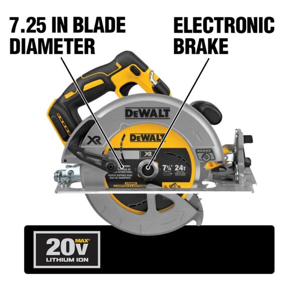 DEWALT 20-Volt MAX XR Cordless Brushless 7-1/4 in. Circular Saw with (1) 20-Volt Battery 4.0Ah
