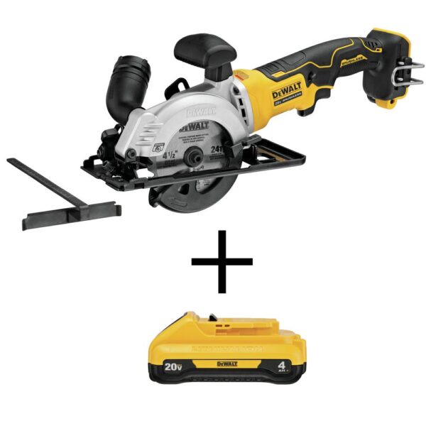 DEWALT ATOMIC 20-Volt MAX Cordless Brushless 4-1/2 in. Circular Saw with (1) 20-Volt Battery 4.0Ah
