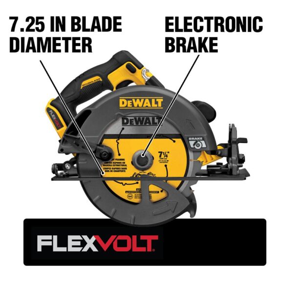 DEWALT FLEXVOLT 60-Volt MAX Cordless Brushless 7-1/4 in. Circular Saw (Tool-Only)