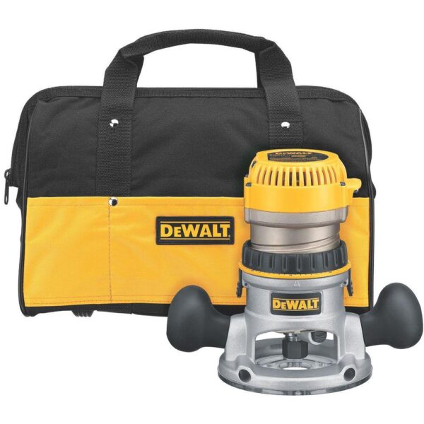 DEWALT 2-1/4 HP EVS Fixed Base Router Kit with Soft Start