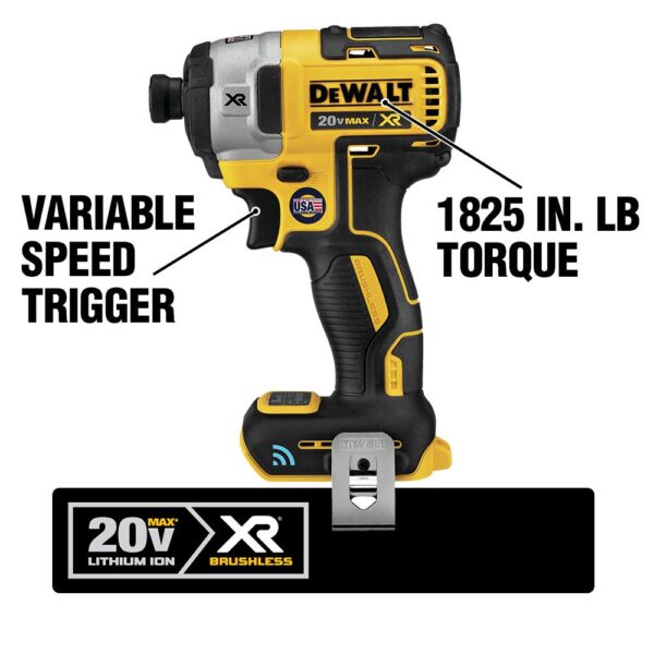 DEWALT 20-Volt MAX XR with Tool Connect Cordless Brushless 1/4 in. Impact Driver (Tool-Only)