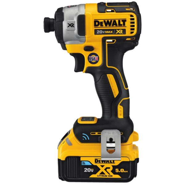 DEWALT 20-Volt MAX XR with Tool Connect Cordless Brushless 1/4 in. Impact Driver with (2) 20-Volt 5.0Ah Batteries & Charger
