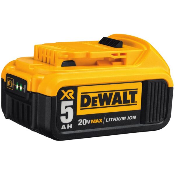 DEWALT 20-Volt MAX Cordless 1/2 in. Impact Wrench Kit with Detent Pin, (2) 20-Volt 4.0Ah Batteries & (1) 20-Volt 5.0Ah Battery