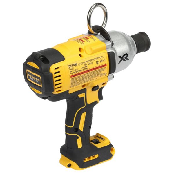 DEWALT 20-Volt MAX XR Cordless Brushless 7/16 in. High Torque Impact Wrench Quick Release Chuck & (1) 20-Volt 5.0Ah Battery