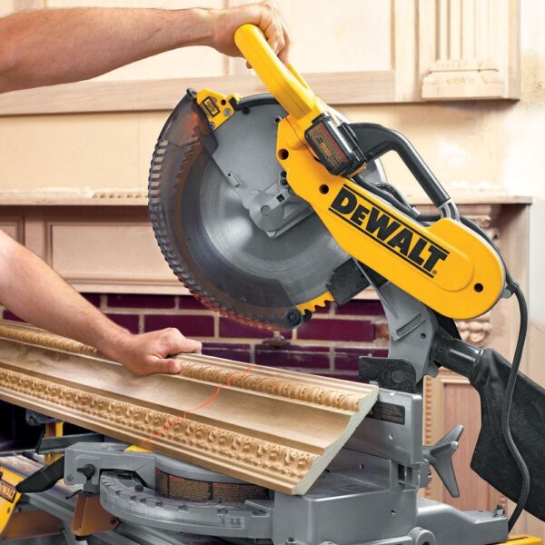DEWALT 15 Amp 12 in. Double Bevel Compound Miter Saw with 24 in. Tote with Organizer