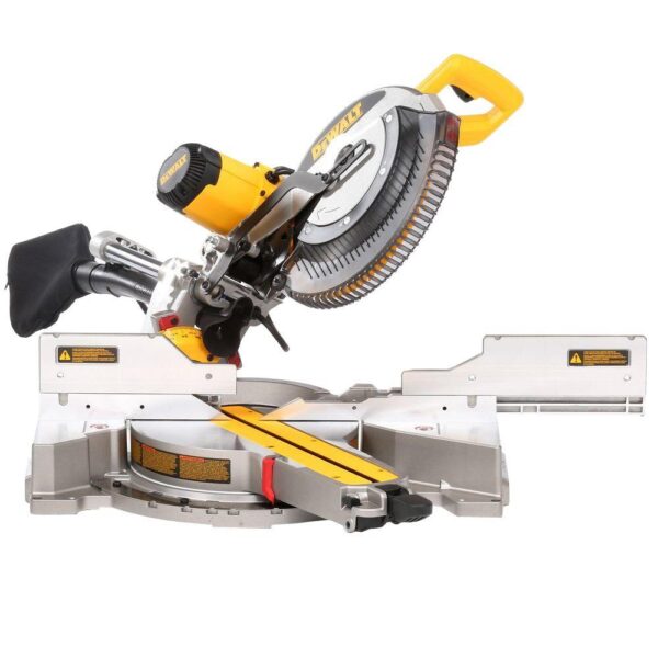 DEWALT 15 Amp Corded 12 in. Double Bevel Sliding Compound Miter Saw with XPS technology, Blade Wrench & Material Clamp