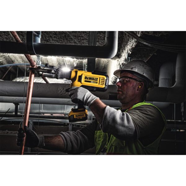 DEWALT 20-Volt MAX Cordless Press Tool, (6) Press Jaws Sized 1/2 in. to 2 in., (2) 20-Volt 4.0Ah Batteries & Charger
