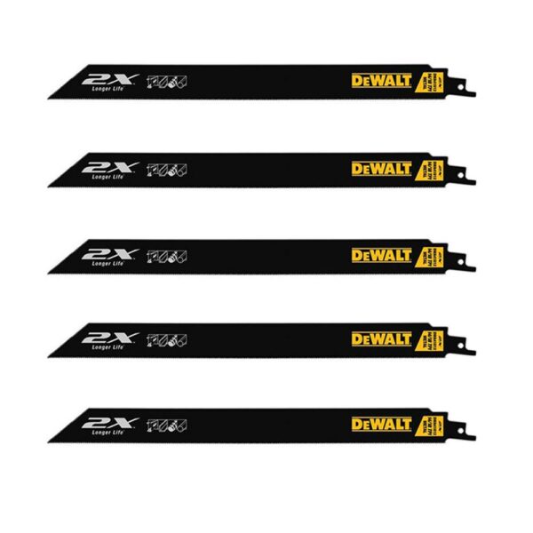 DEWALT 12 in. 2X Premium Metal Cutting Blade (5-Pack)