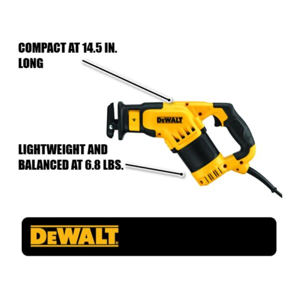 DEWALT 12 Amp Compact Corded Reciprocating Saw
