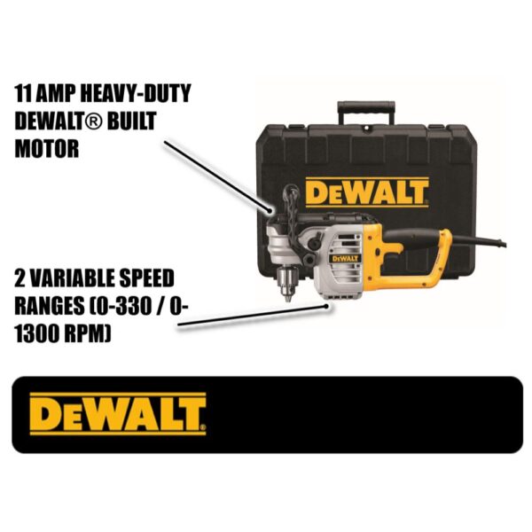 DEWALT 11 Amp 1/2 in. 13 mm Variable Speed Reversing Stud and Joist Drill Kit