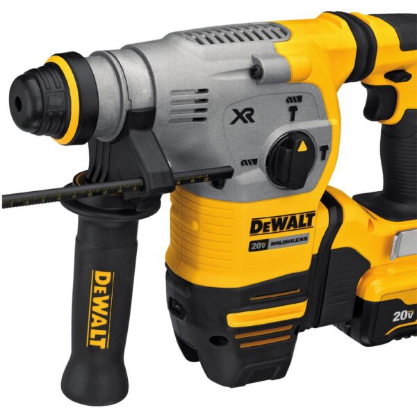 DEWALT 20-Volt MAX XR Cordless Brushless 1-1/8 in. SDS Plus L-Shape Rotary Hammer with (1) 20-Volt 5.0Ah Battery