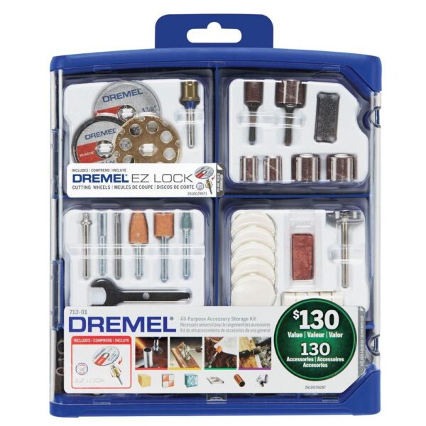 Dremel 36 in. Flex-Shaft Attachment for Rotary Tools + Rotary Tool Accessory Kit (130-Piece)