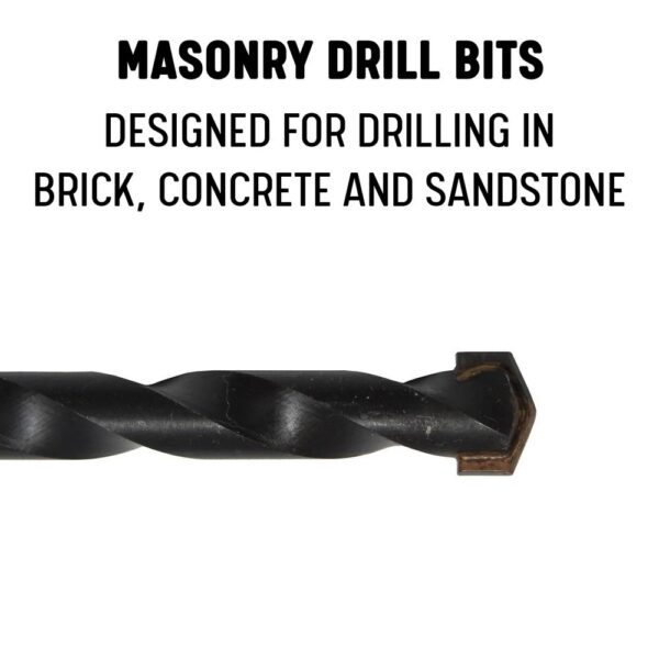 Drill America Carbide Tipped Masonry Drill Bit Set (5-Piece)