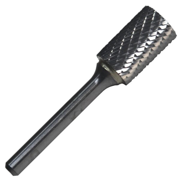 Drill America 5/16 in. x 1 in. Cylindrical Solid Carbide Burr Rotary File Bit with 1/4 in. Shank
