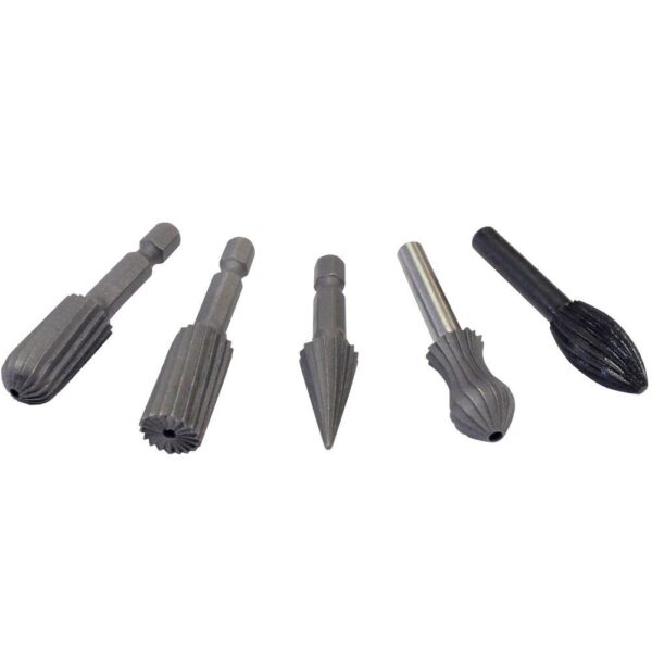eazypower 5-Pieces 1/4 in. Shank Rotary File Asst