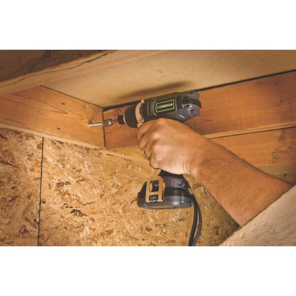 Genesis 12-Volt Lithium-ion Cordless Quick-Change Impact Driver with Light, Power Indicator, Charger, Battery and Bit