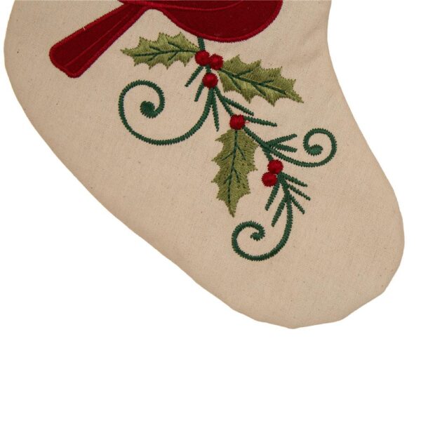 Glitzhome 21 in. Polyester Fabric Christmas Decoration Stocking (2-Pack)
